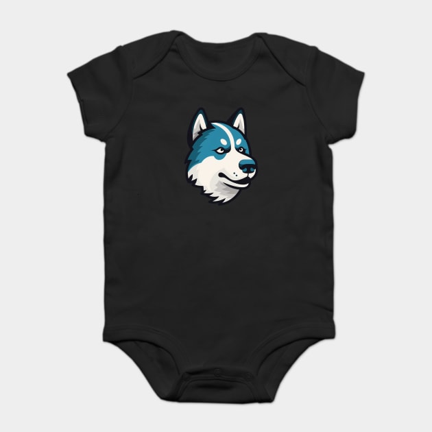 Husky Minimal Style, Love Huskies, Dog Lover Baby Bodysuit by logiamerch